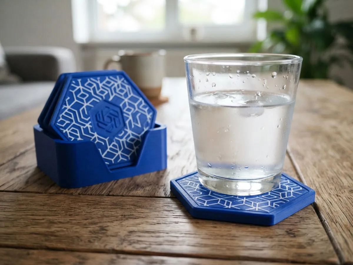 Posavasos con logo: pieza impresa en 3D